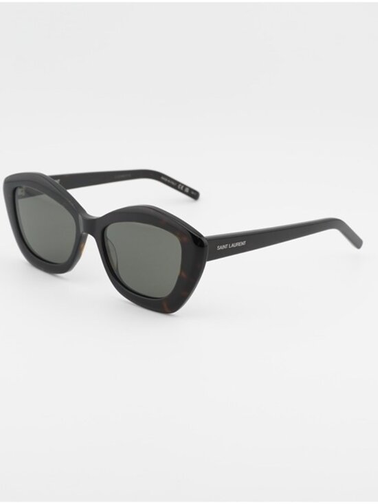 Saint Laurent SL68 002 Sunglasses Havana Cat Eye Frame, Grey Lenses main image 10